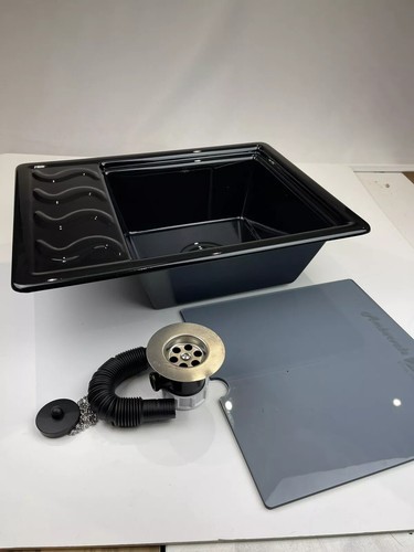 Acrylic black wave drainer - acrylic,