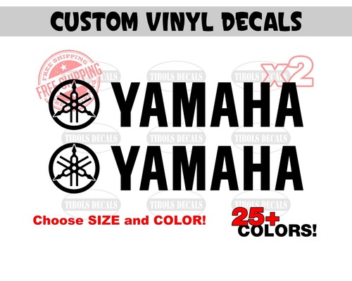 Yamaha with logo decals - 2x,