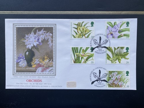 1993 orchids silk fdc - orchids,