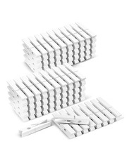 100 Pack White Clothespins 2.9 Inch Heavy-Duty Wood Rust-Resistant Clothes Pi...