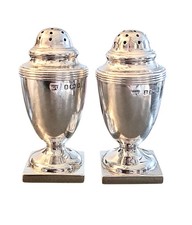 Antique Pair Silver Pepperetts - Cellars by George Unite Hallmarked 1900