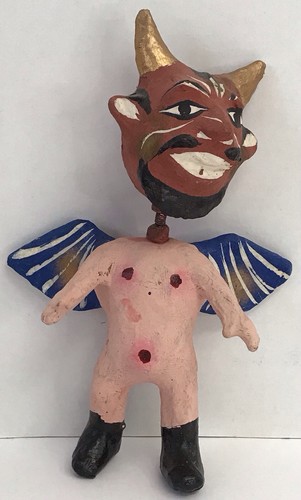 Vintage paper mache devil - vintage,
