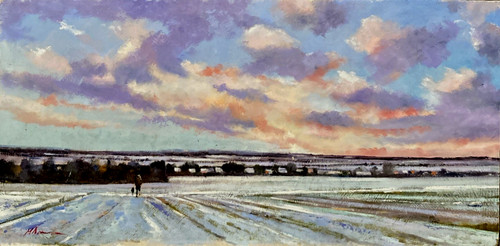 Impressionist winter snow