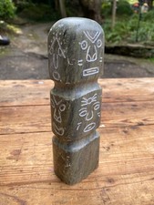 Vintage 1960s Carved Inuit Style Soapstone Totem Ornament Dimu FAIR CONDITION