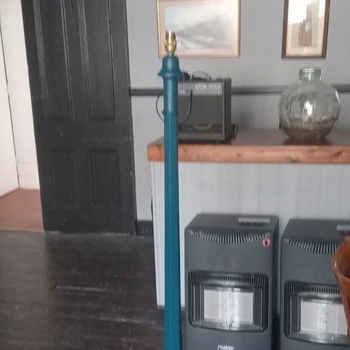 Green painted wood floor - painted,