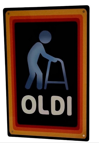 Oldi funny old - person, 12x8