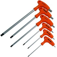 6PC BALL POINT END LONG REACH T HANDLE ALLEN SCREWDRIVER HEX KEY SET H2-H8MM