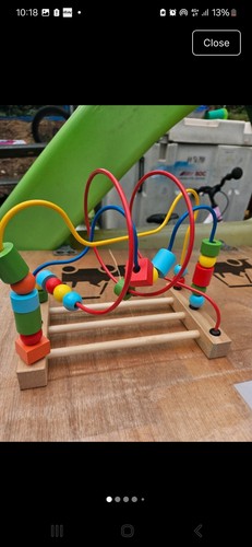 Wooden bead maze educational - maze,