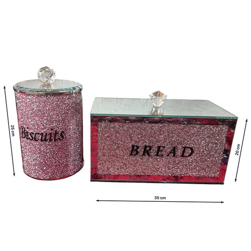 Pink crushed diamond crystal - pink,