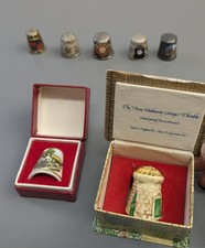 Vintage Job Lot of 7 Thimbles Sylvac and Anne Hathaway Collectible