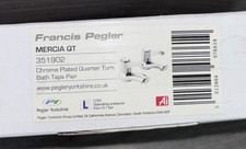 Francis Pegler Mercia QT 351902 Chrome Lever Bath Tap 1 Pair