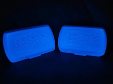 Cibie Iode 35 Fog Light Covers Replacements (GLOW IN THE DARK BLUE)  ALL WHITE