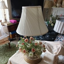 Decorative Table Lamp & Cream Lightshade