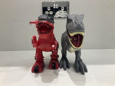 Toy Dinosaurs. Moving with