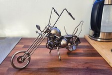 Metal Motorbike Cruiser Harley  Chopper Ornament Sculpture