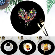 1 pcs Placemats Flower Dining Table Dinner Place Mats Home Kitchen Washable UK