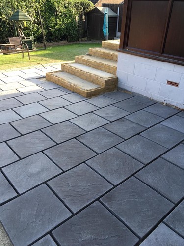 Concrete patio paving slabs - concrete,