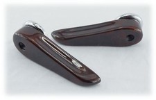 Classic Mini door furniture handle set burr walnut wood finish door open handles