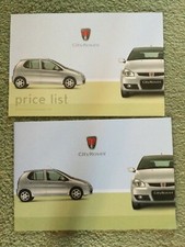 Rover City brochure in Excellent iCondition plus prices both dated 2003 