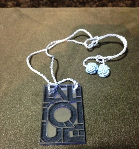Lalique blue deco necklace - lalique,
