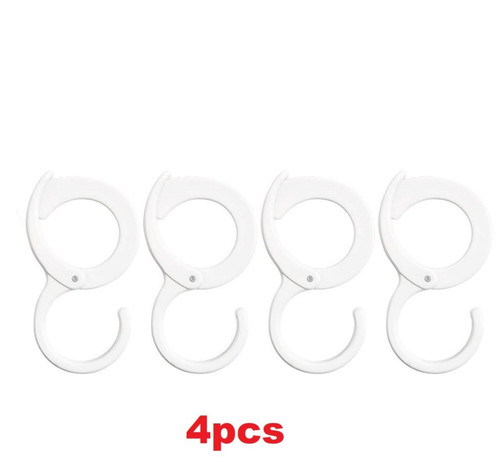 4pcs white hooks - white, small