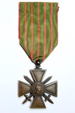 FRANCE: Croix de Guerre 1914-1917; French WW1 Cross of War Medal