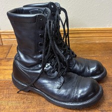 Corcoran Boots Mens Size 8.5 Black Paratrooper Cap Toe Vibram Made in USA 1525