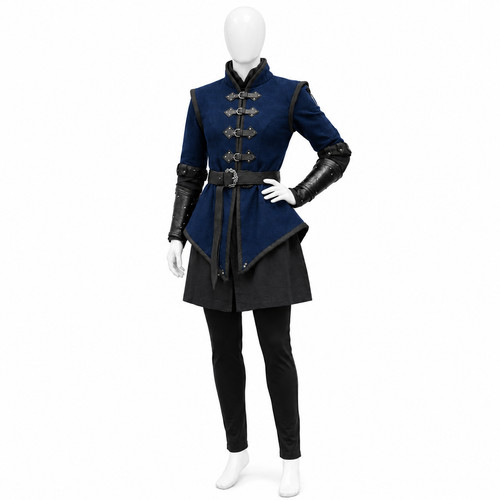 Medieval blue gambeson vest - gambeson,