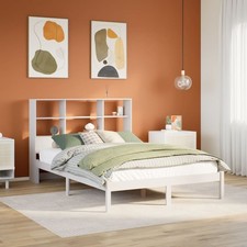Bookcase Bed White 120x200 cm