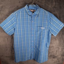 Regatta Shirt Mens Extra Large Short Sleeve Gingham Check Plaid Grandpa Outdoor