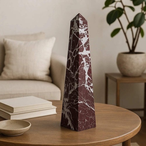 Large red marble obelisk - red,