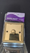 Varilight 1g 2w Georgian Brass Dimmer Switch 