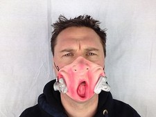 Funny Half Face Croc Clip OUCH