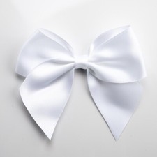 Large Satin Bows 10cm Wide Self Adhesive Pre Tied 38mm Ribbon Hair Wedding Craft