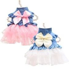 1x Pet Denim Skirt Cat Small