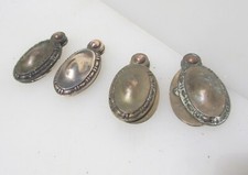 Antique Bronze Keyhole Cover Escutcheon Plate Old Victorian Beading - £9each