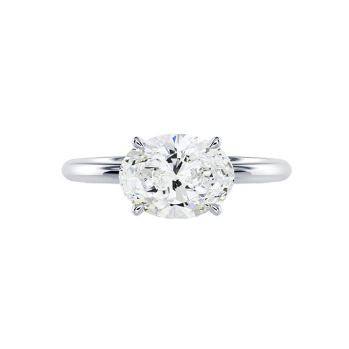 14k white gold engagement oval - 14k,