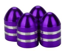 Metallic PURPLE Metal Steel Dust Valve Wheel Tyre Caps (DC6) fits Classic (M)