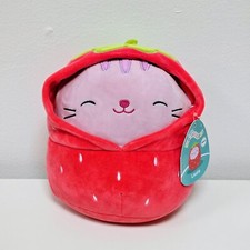 Squishmallows Laura The Cat In Strawberry Suit 8 Inch 20cm Squishmallow With Tag