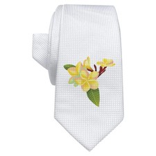 'Hawaiian Plumeria' White Tie