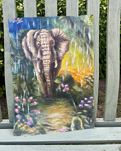 Original elephant flowers - original, &