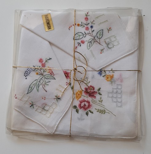 Vintage three hand - hand, embroidered