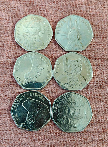 50p beatrix potter - 6x, uk