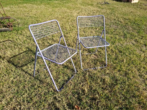 Set vintage folding - of, chair