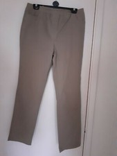 Straight leg ladies stone colour trousers bn without Tag Size 14,by damart