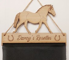 Welsh Pony (New design) Rosette Hanger 6mm Oak Veneer Equestrian Holder