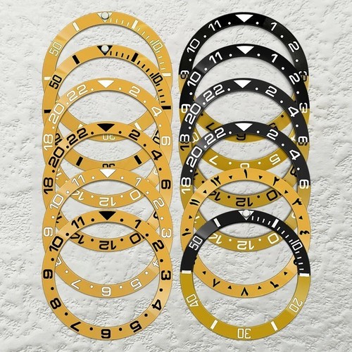 Yellow ceramic bezel insert - ceramic,