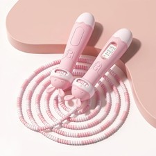 Flintronic Beaded Jump Rope with Counter, 2.5M Segmented Skipping Rope, LCD Disp