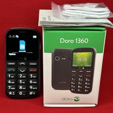 Doro 1360 Assicatance Phone - Black - Unlocked - **EXCELLENT - A+ Condition**