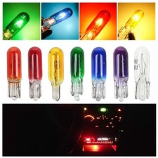 10Pcs W2W T5 12V 1.2W Car Halogen Lamp Instrument Lights Dashboard T5 Led Bulb